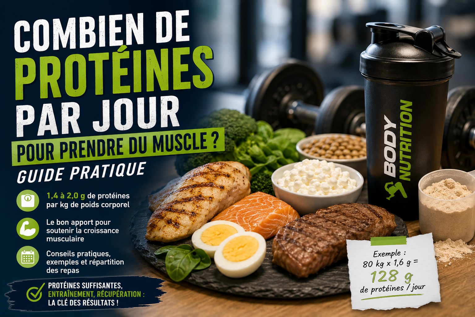 Combien de protéines par jour pour prendre du muscle ? Guide pratique