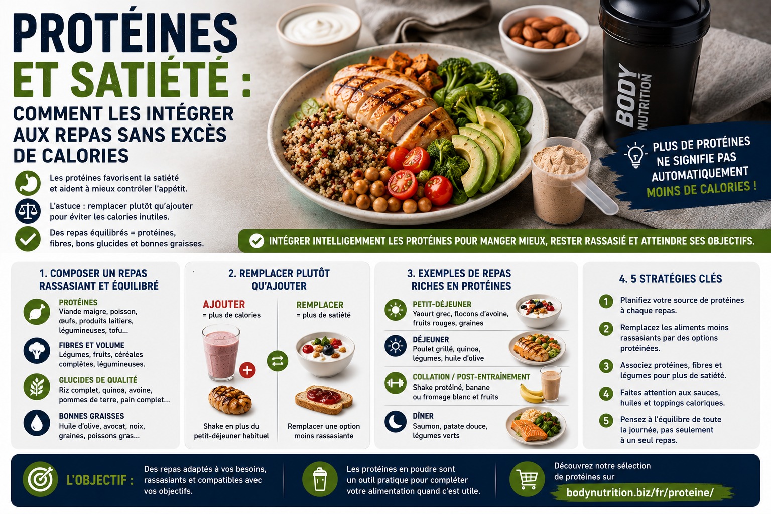 Protéines et satiété : comment les intégrer aux repas sans excès de calories