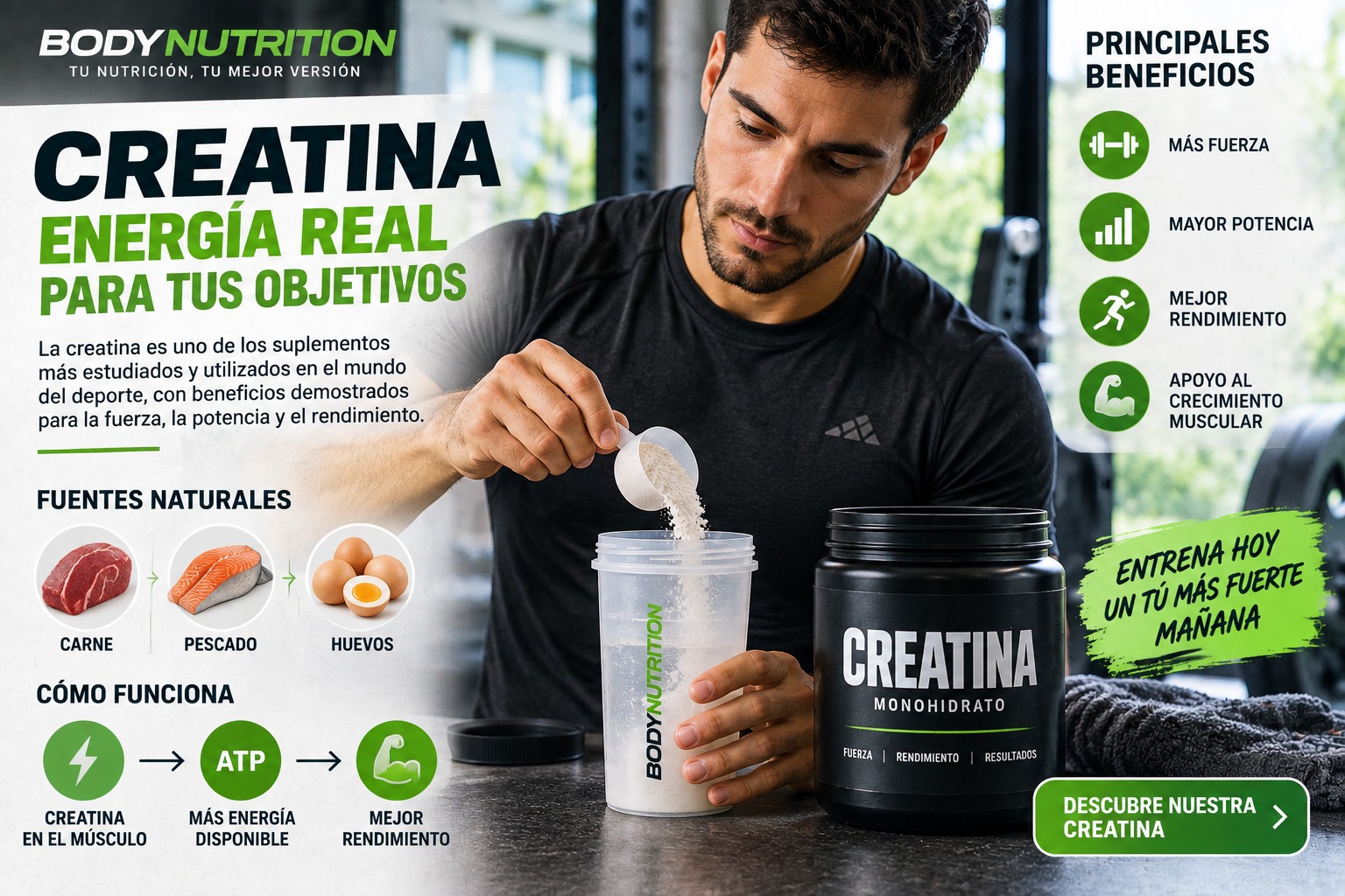 Qué es la creatina y para qué sirve: beneficios y cómo funciona