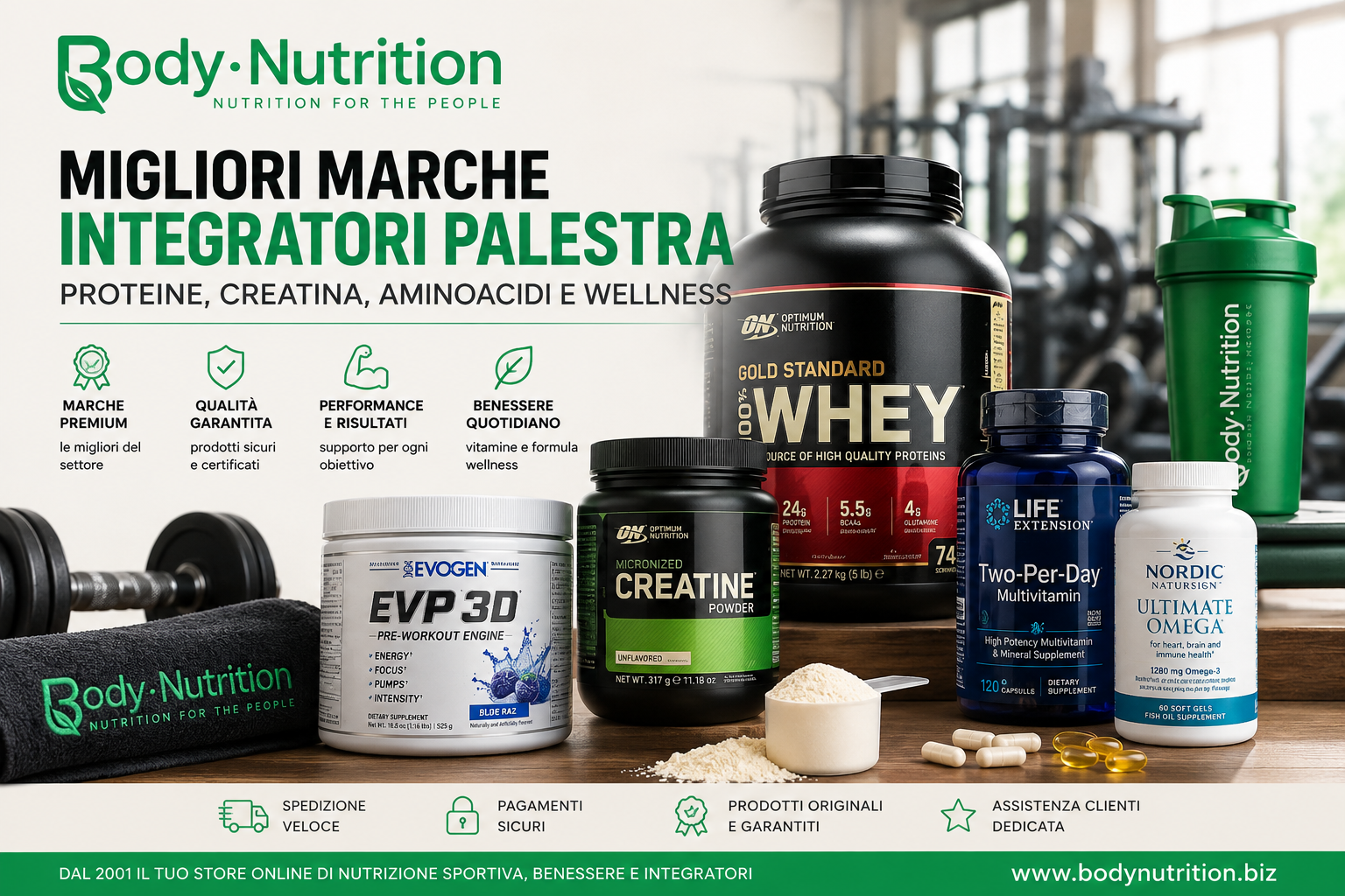 Migliori marche integratori palestra Migliori marche integratori palestra Body Nutrition