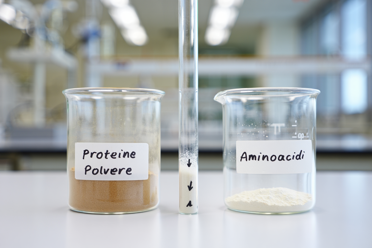 Confronto tra assorbimento di proteine e aminoacidi