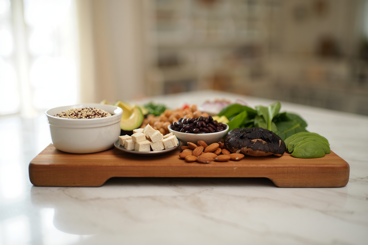 Menú semanal vegano con legumbres, tofu y cereales integrales