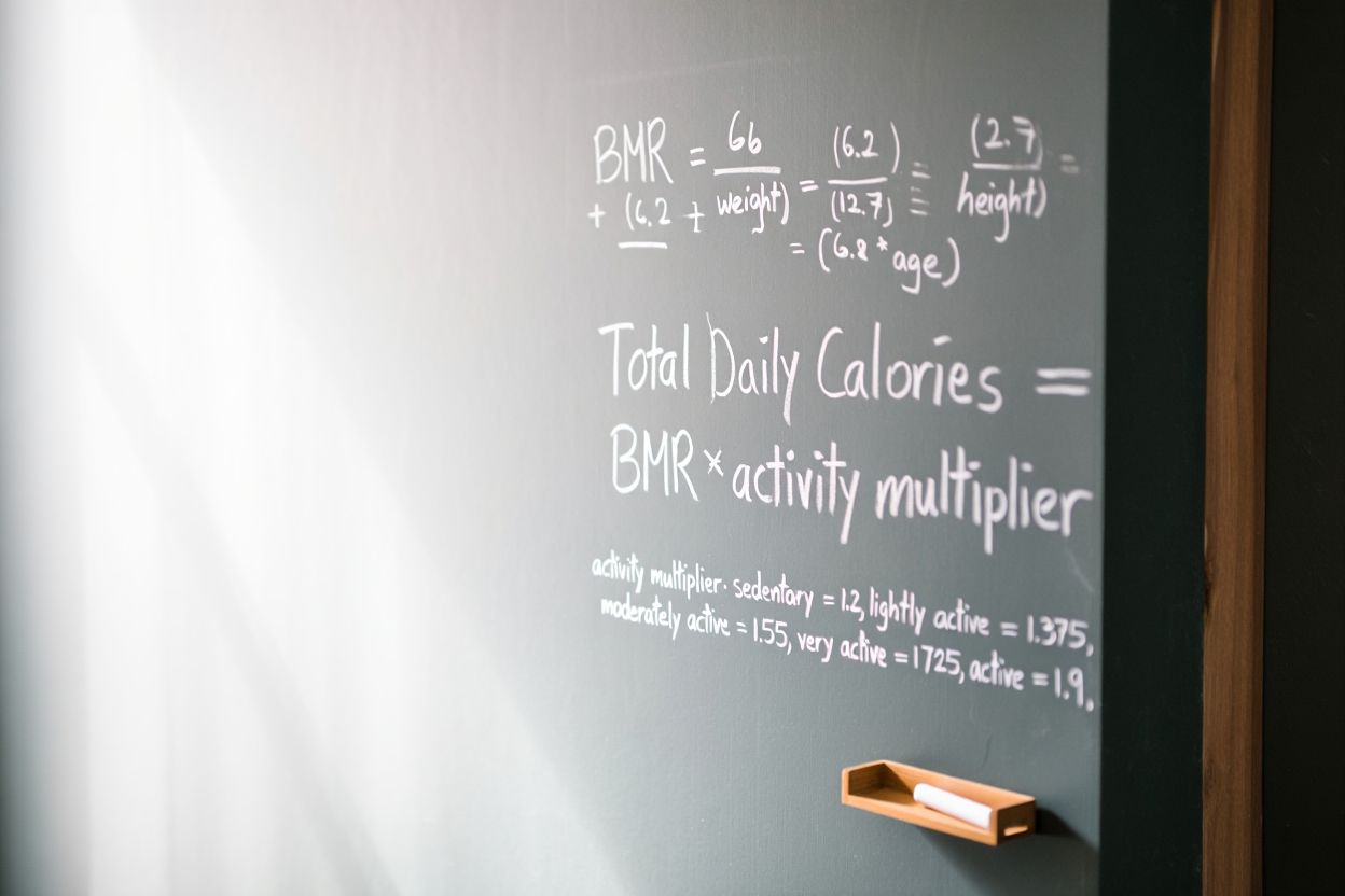 Nutritionist reviewing calorie calculations on computer