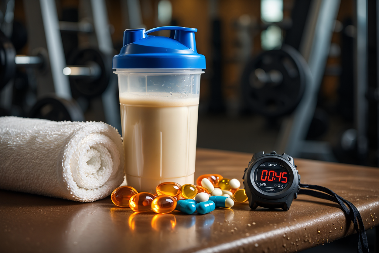 Post-Workout Supplements Creatin und BCAA für Muskelaufbau