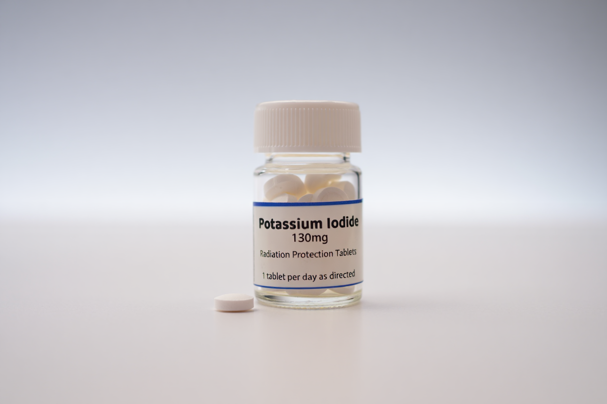 Potassium iodide tablets for nuclear radiation protection