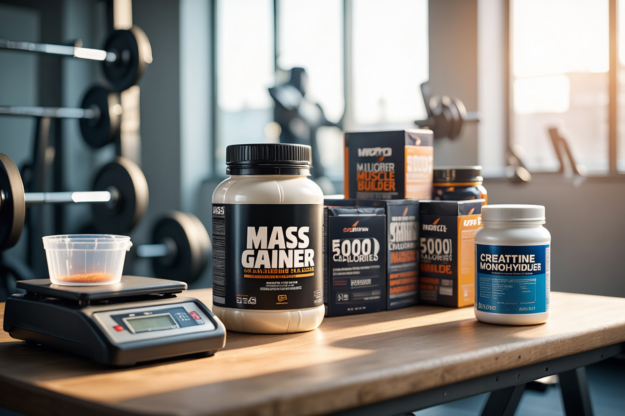 Shaker con mass gainer preparato con latte e frutta