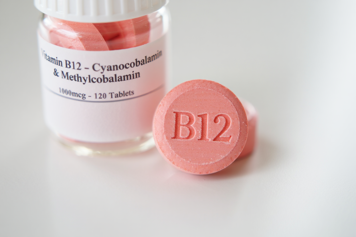 Vitamin B12 supplement capsules and powder formulations