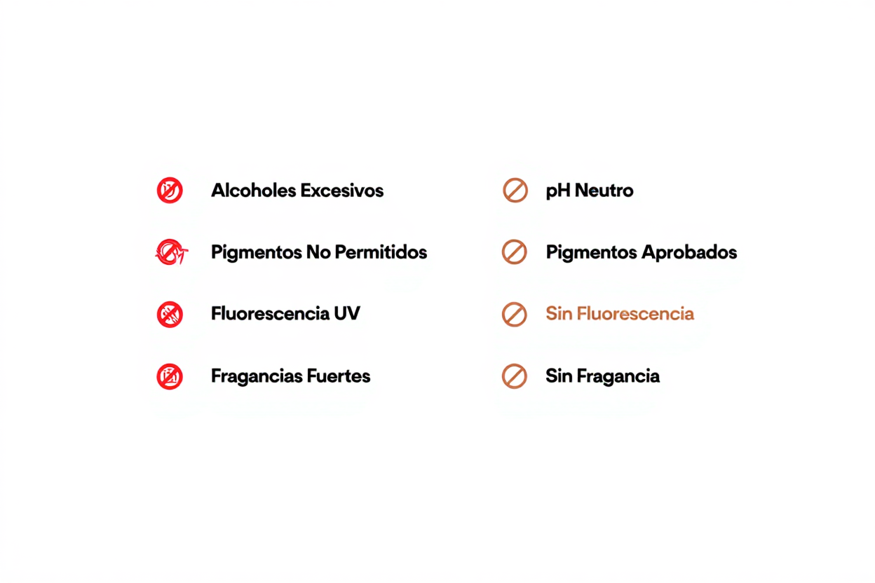 Componentes prohibidos vs permitidos en bronceadores IFBB