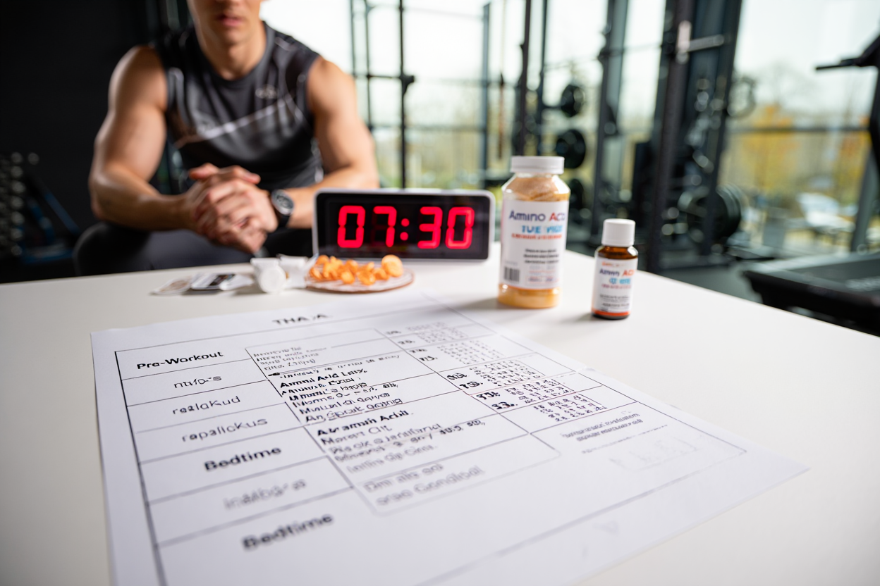 Aminosäuren Timing-Schema vor, während und nach dem Training