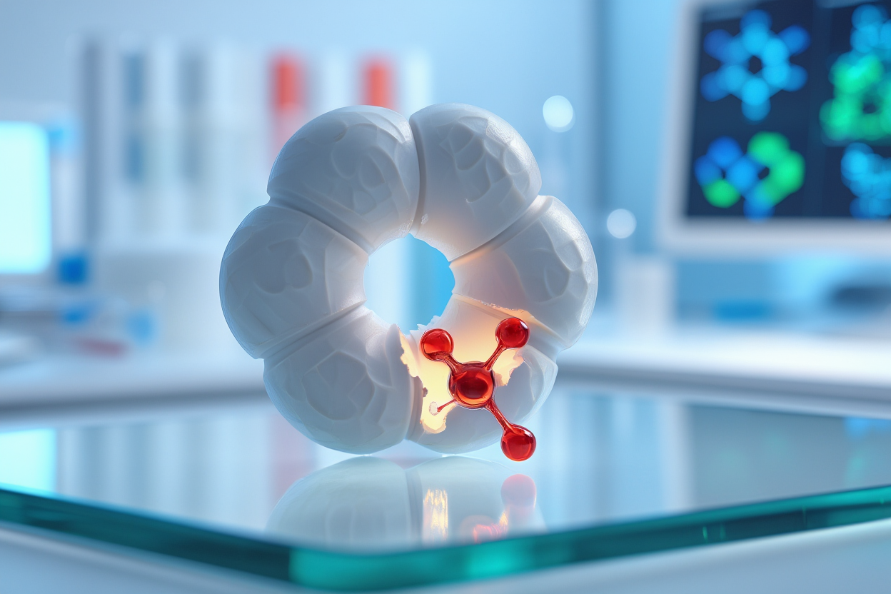 Complexe d'inclusion de molécule hydrophobe dans une cyclodextrine