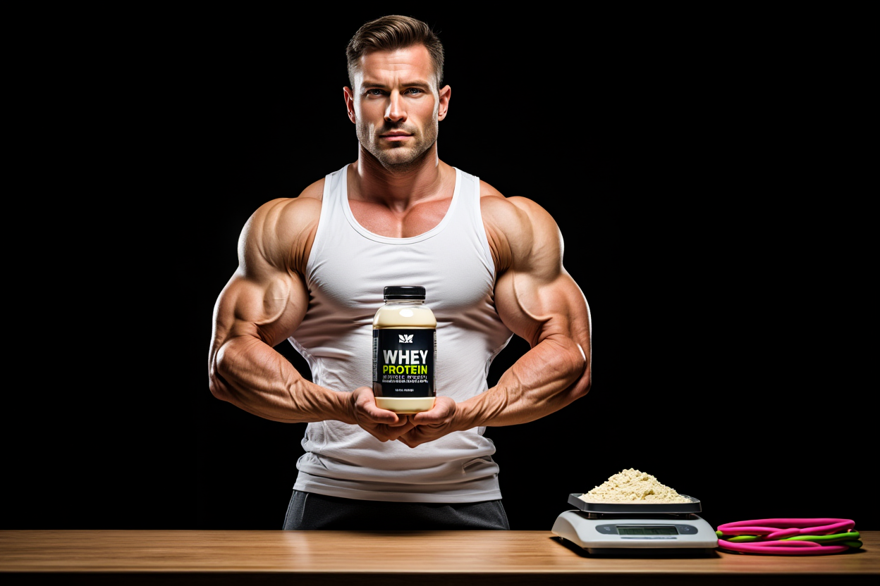 Athlete choosing whey protein supplement for training goals