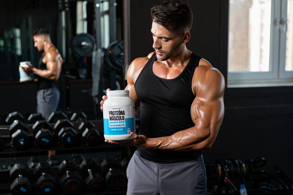 Proteína en polvo para ganar masa muscular y recuperación