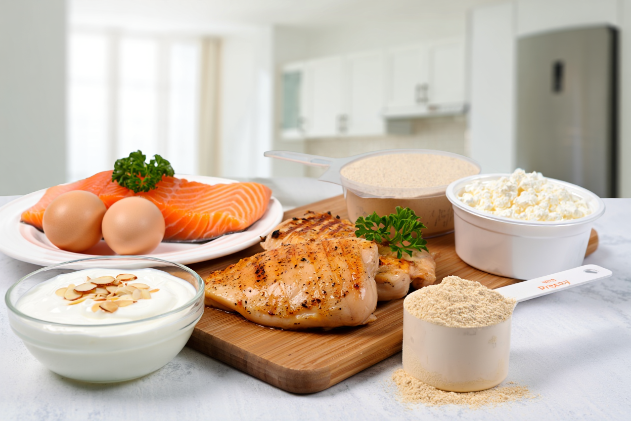 Vielfältige proteinreiche Lebensmittel für effektiven Muskelaufbau