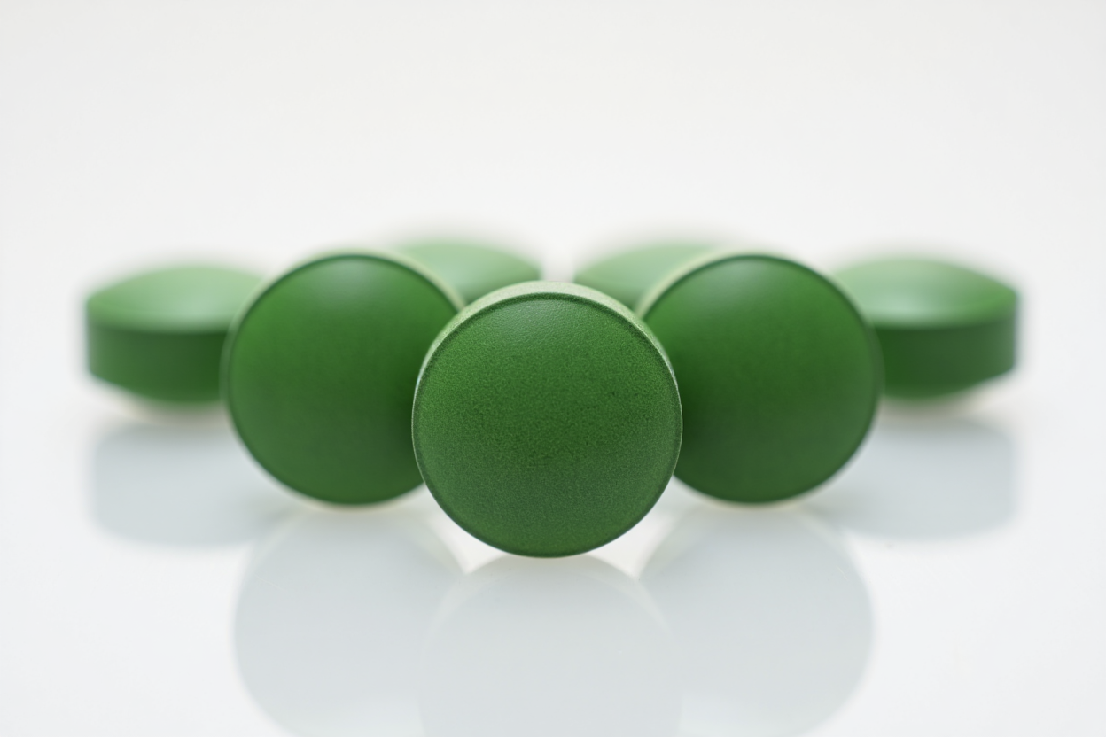 Poudre de spiruline avec gélules de vitamine B12