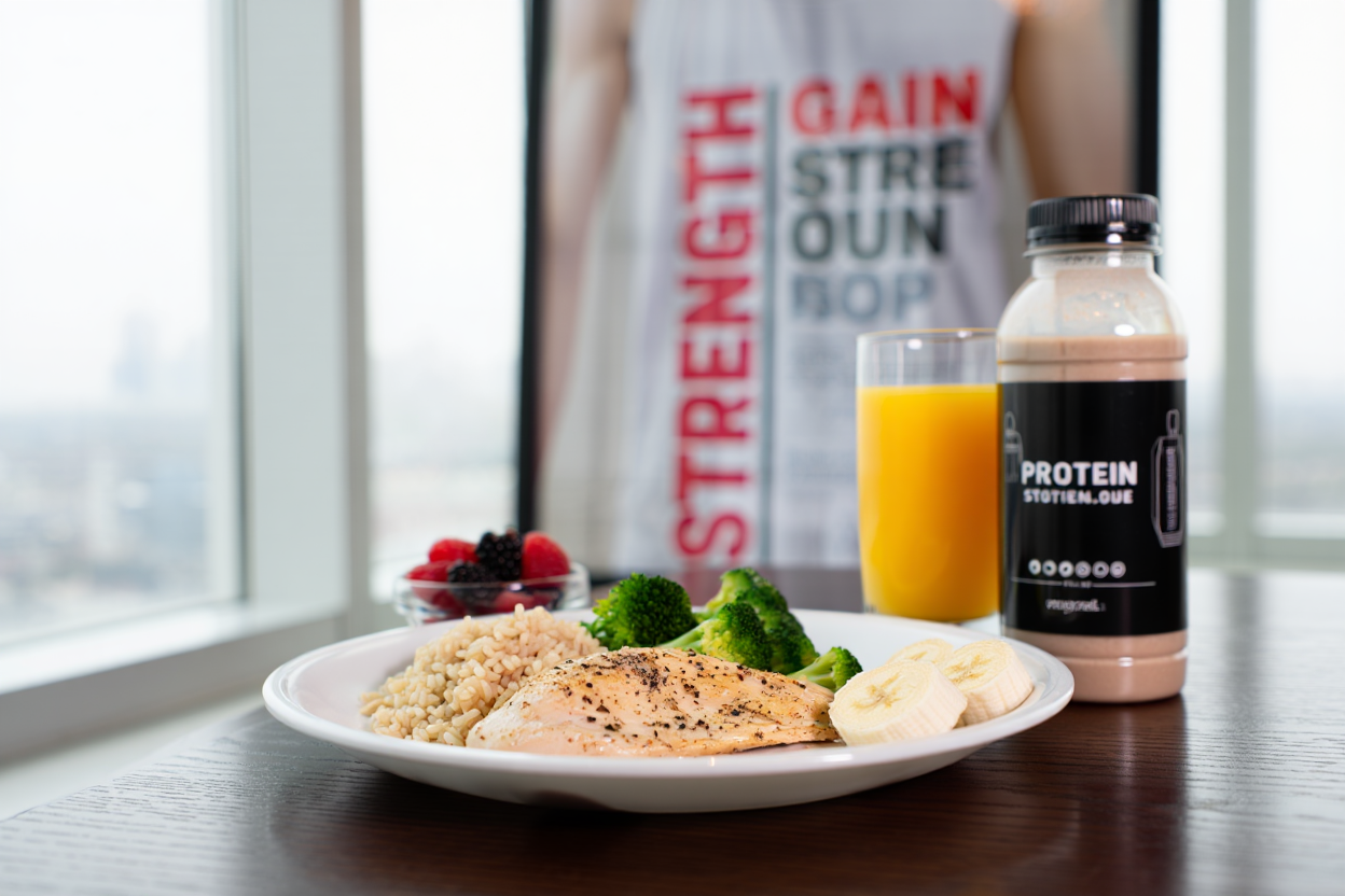 Protein powder and rice carbohydrates for muscle building