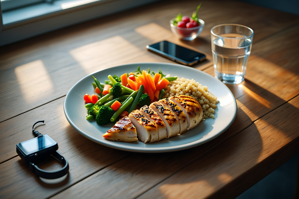 Repas pré-entraînement glucides protéines équilibré