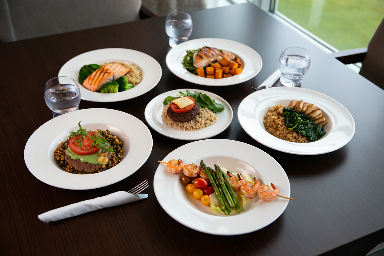 Multiple protein-rich meals spread throughout the day