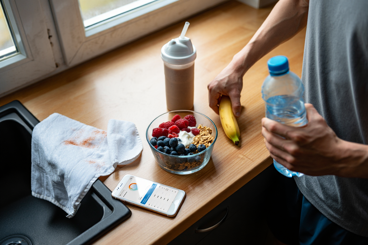 Batido proteico y carbohidratos post-ejercicio