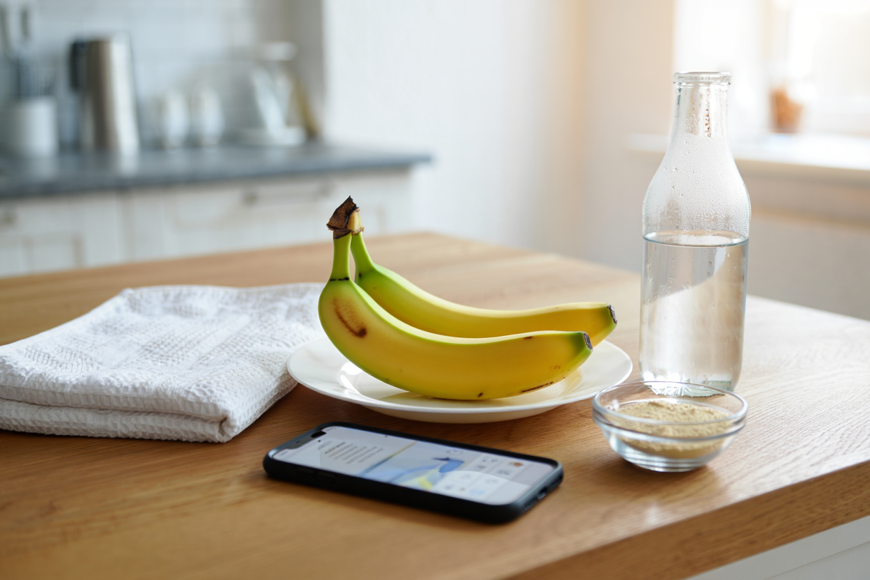 Schneller Pre-Workout Snack mit Banane und Nüssen