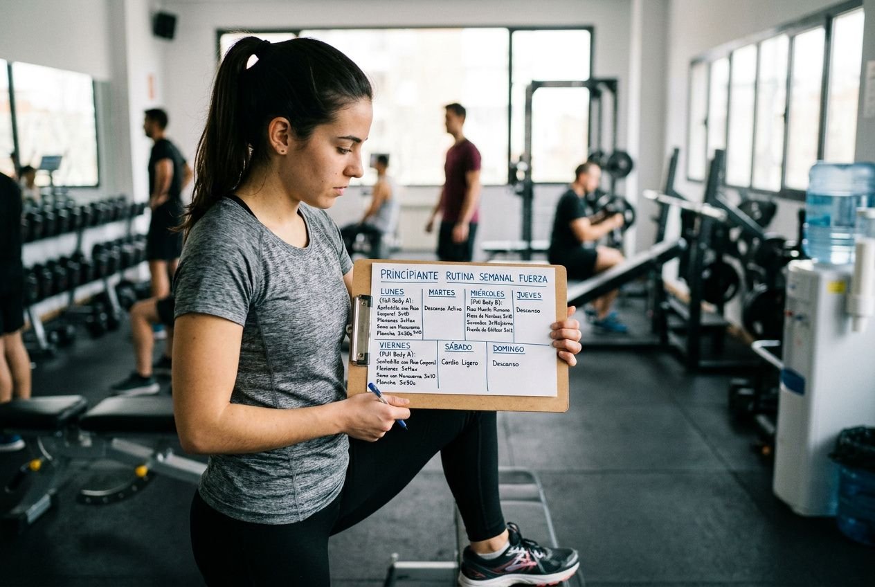 Calendario de entrenamiento semanal para principiantes con días de descanso estratégicos