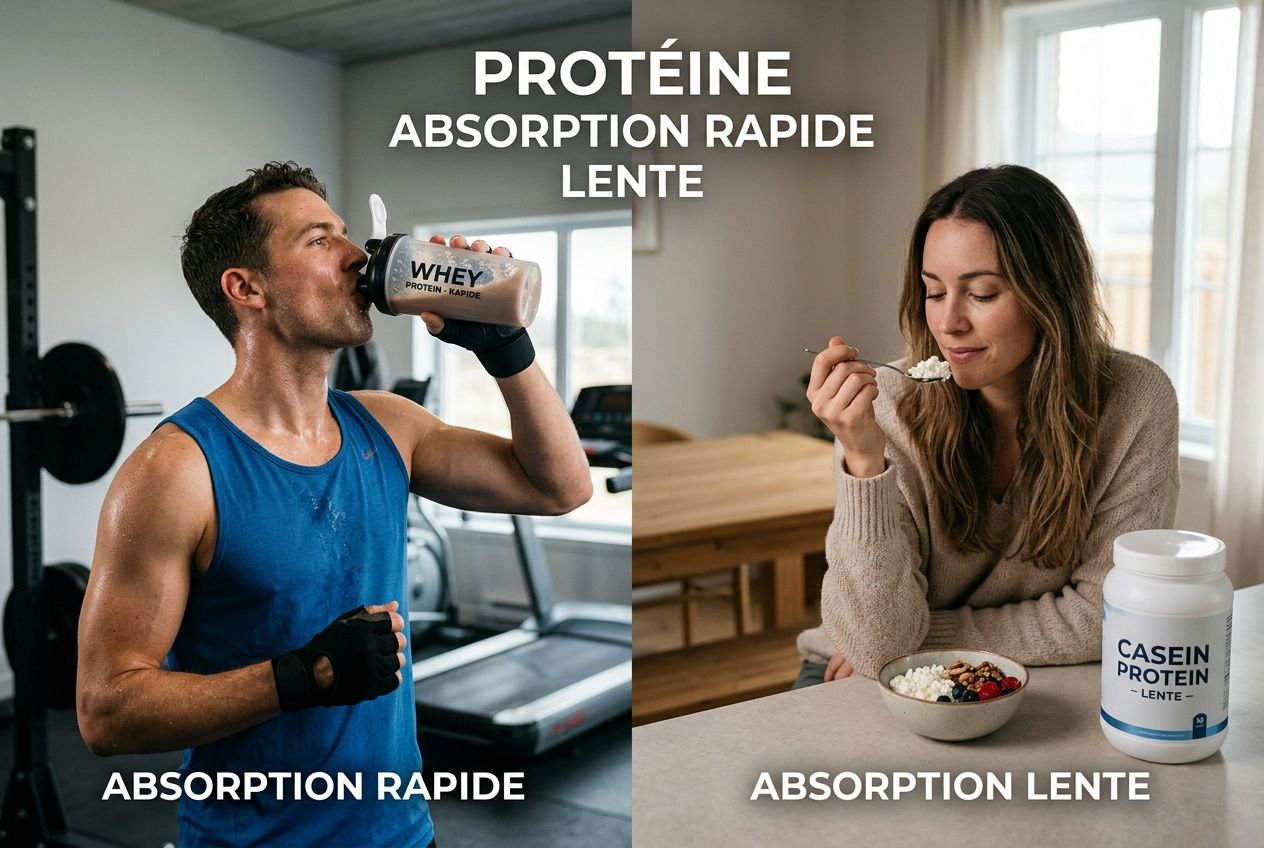 Courbes d'absorption whey et caséine