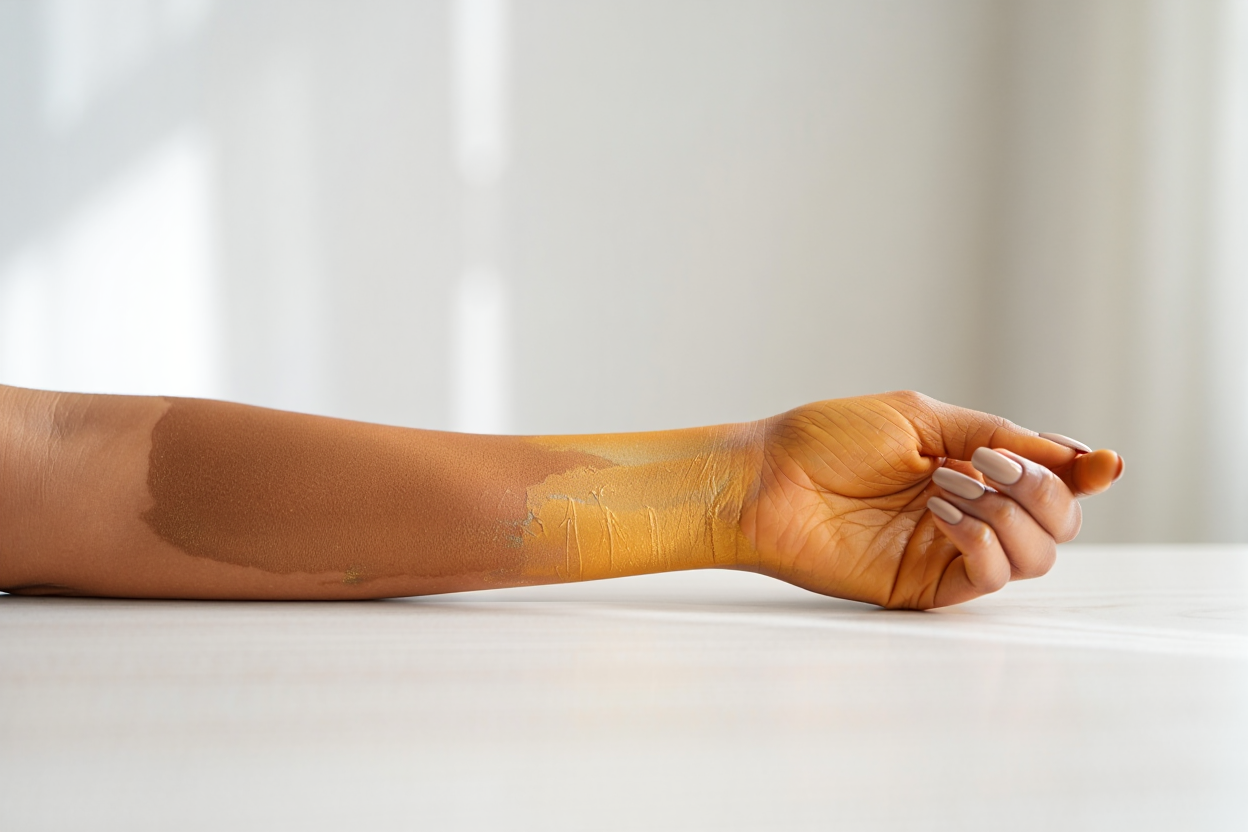 Trocknung und Entwicklung der Spray-Tan-Farbe