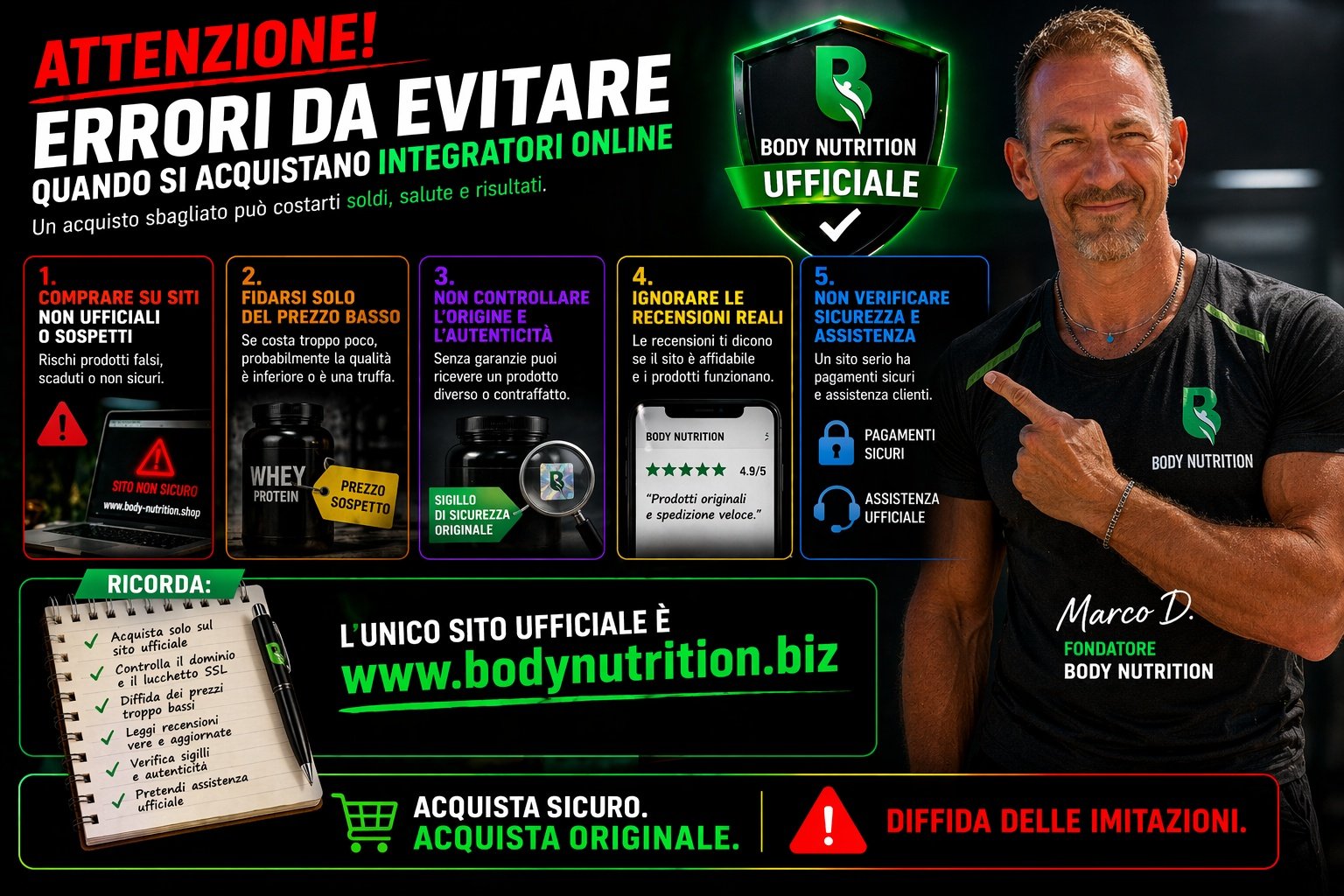 Errori da evitare quando si acquistano integratori online