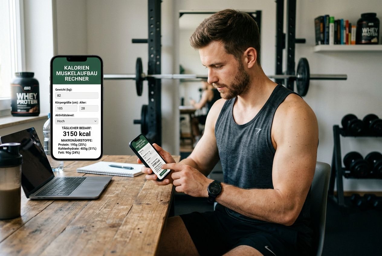 Frau beim Krafttraining mit Hanteln im Fitnessstudio