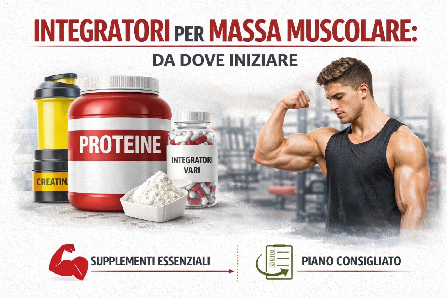 Integratori per massa muscolare: da dove iniziare
