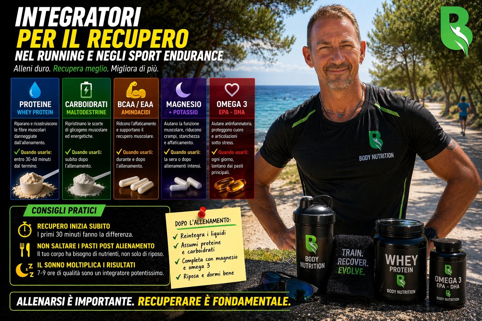 Integratori per il recupero nel running e negli sport endurance
