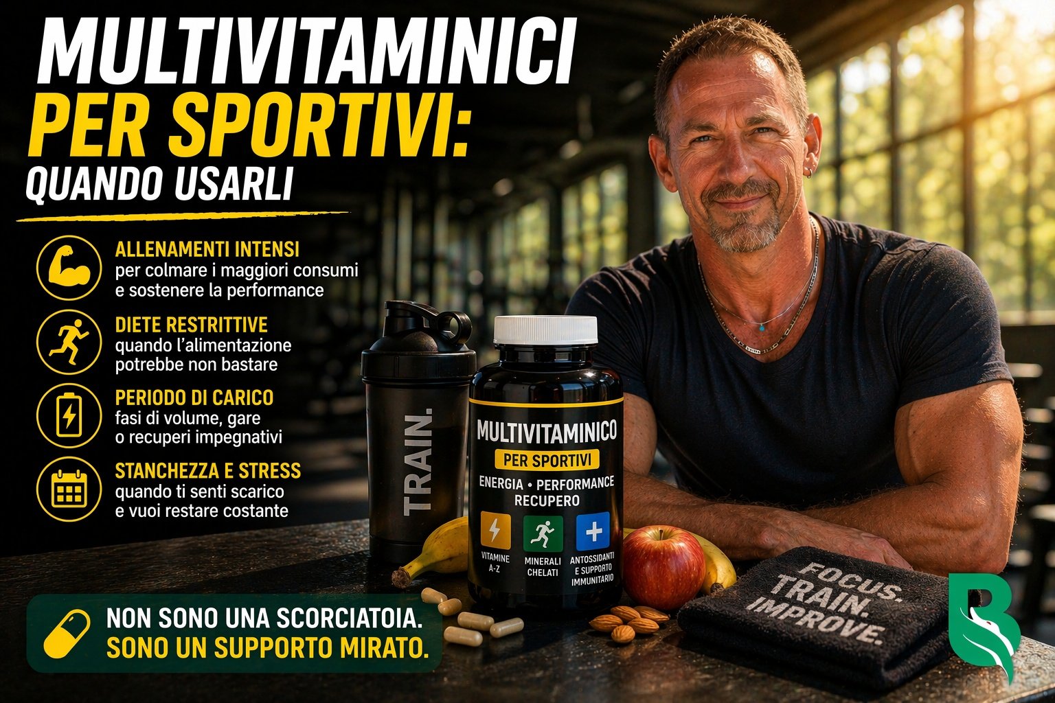 Multivitaminici per sportivi: quando usarli