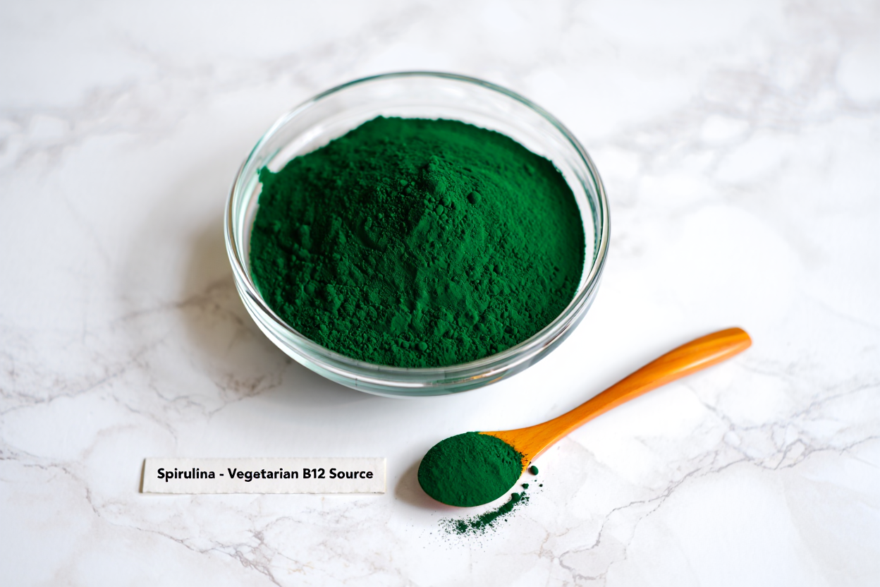 Spirulina and vitamin B12: why vegetarians need real sources