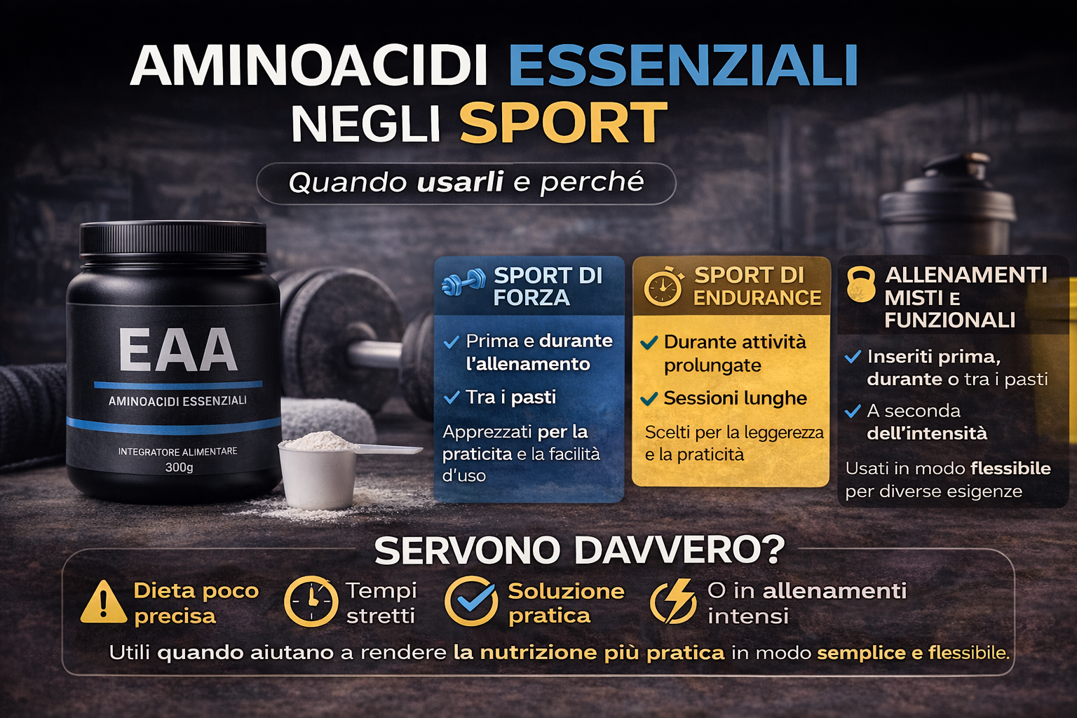 Aminoacidi essenziali nello sport