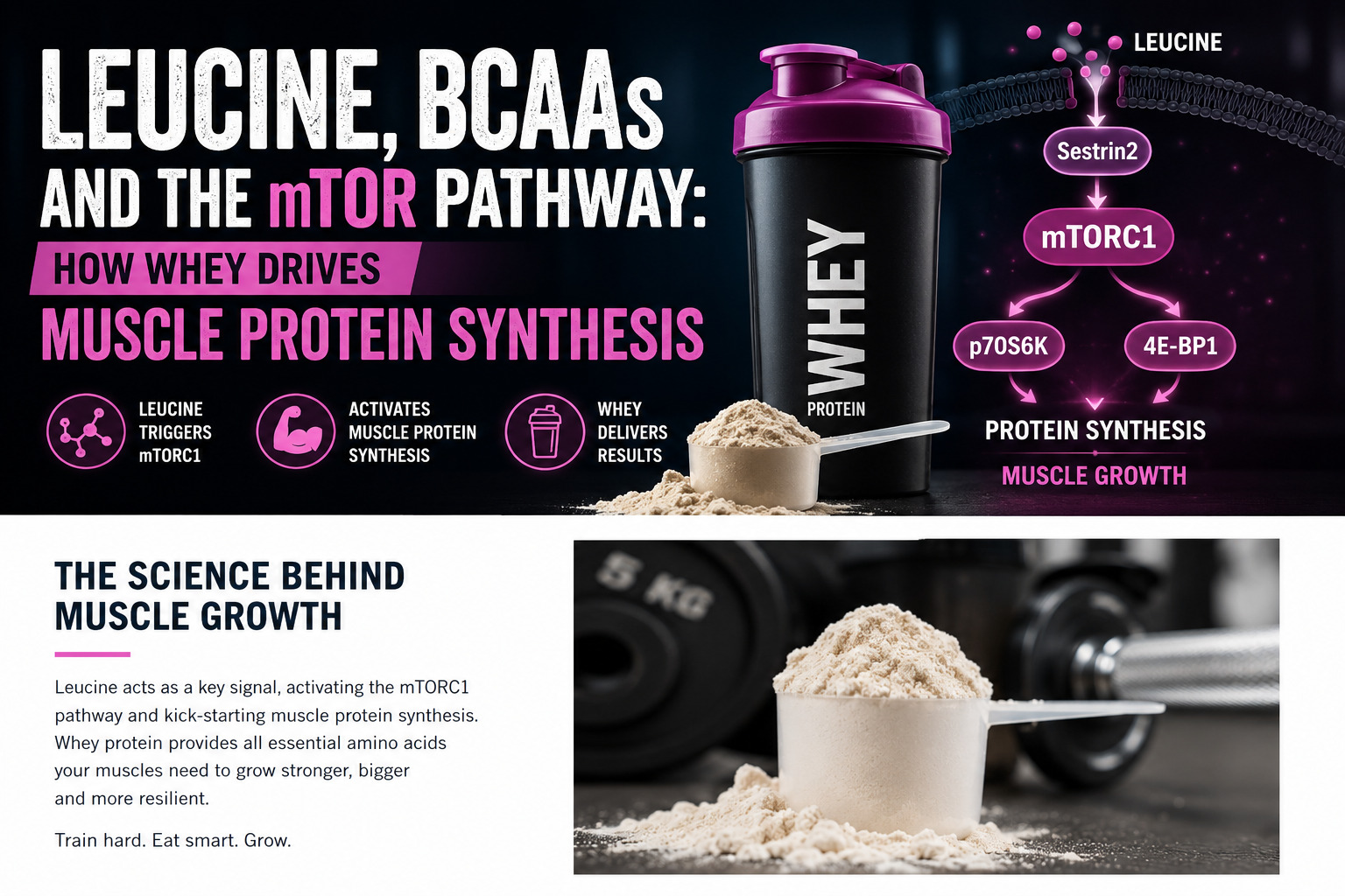 Leucine, BCAAs and the mTOR pathway: how whey drives muscle protein synthesis