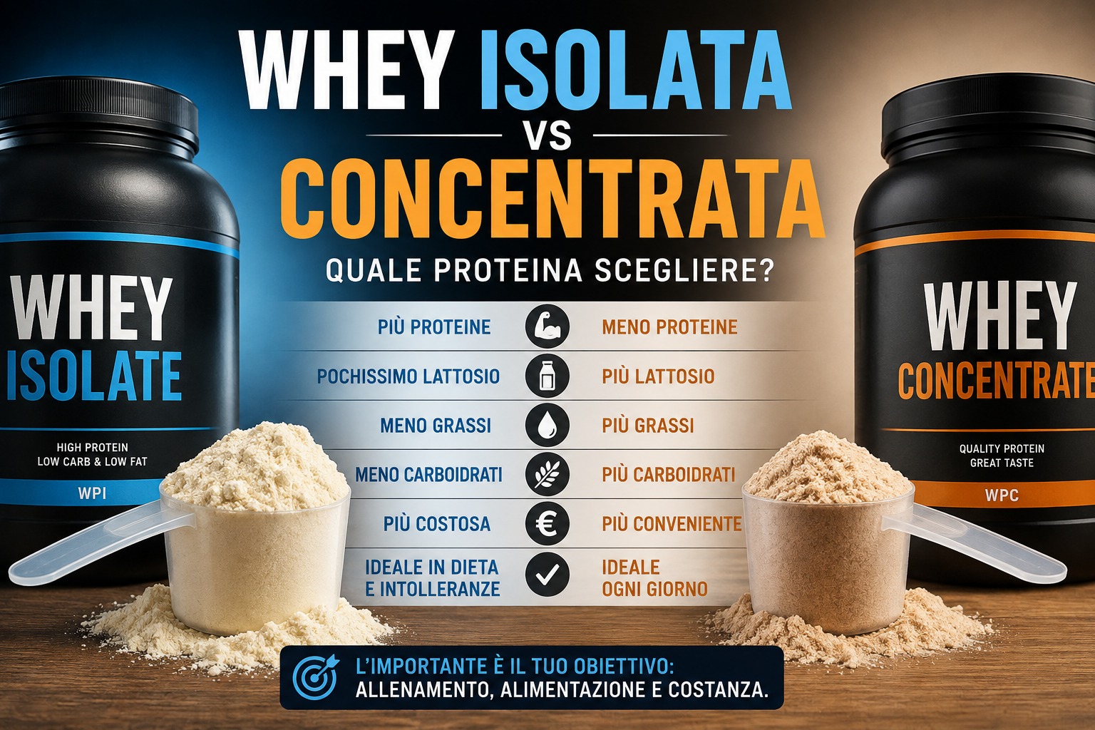 Whey isolata vs concentrata: quale proteina scegliere?