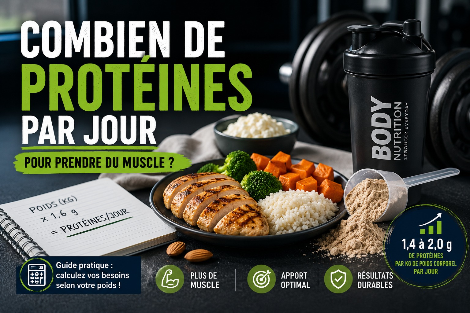 Combien de protéines par jour pour prendre du muscle ? Guide pratique