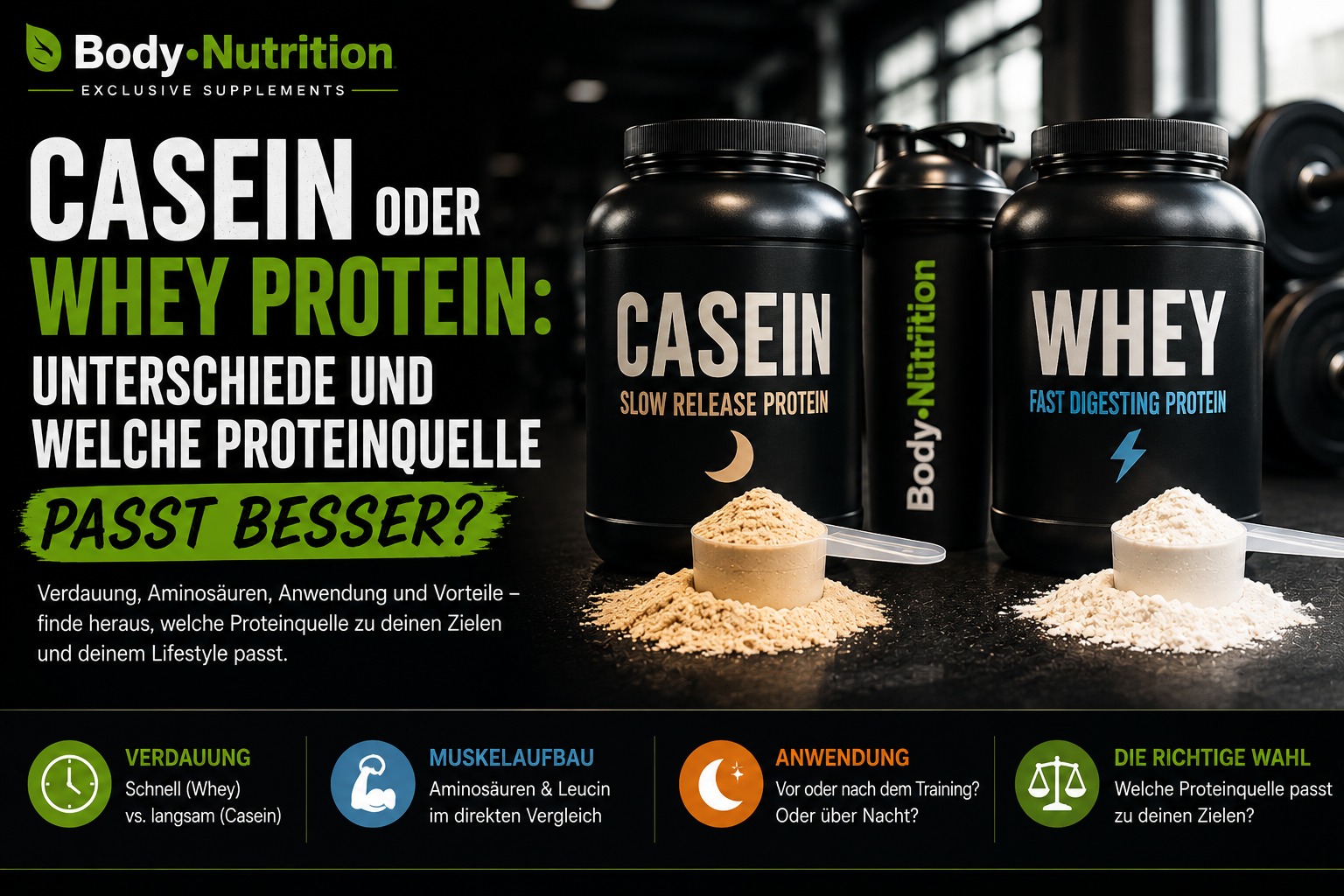 Casein oder Whey Protein: Unterschiede und welche Proteinquelle passt besser?