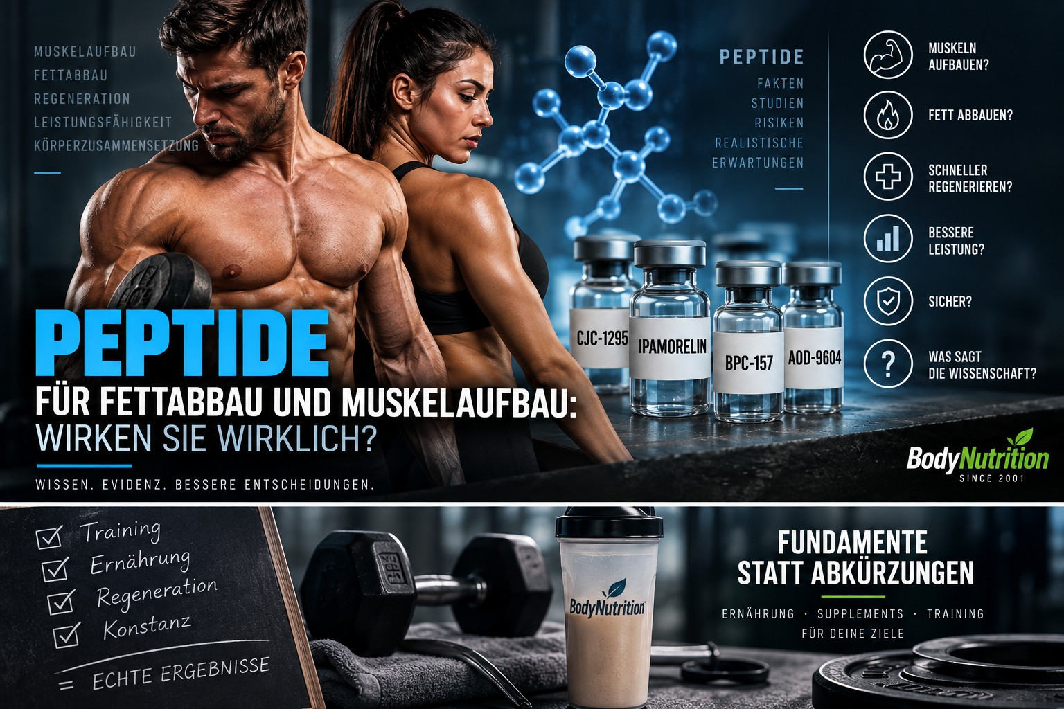 Peptide für Fettabbau und Muskelaufbau: Wirken sie wirklich?