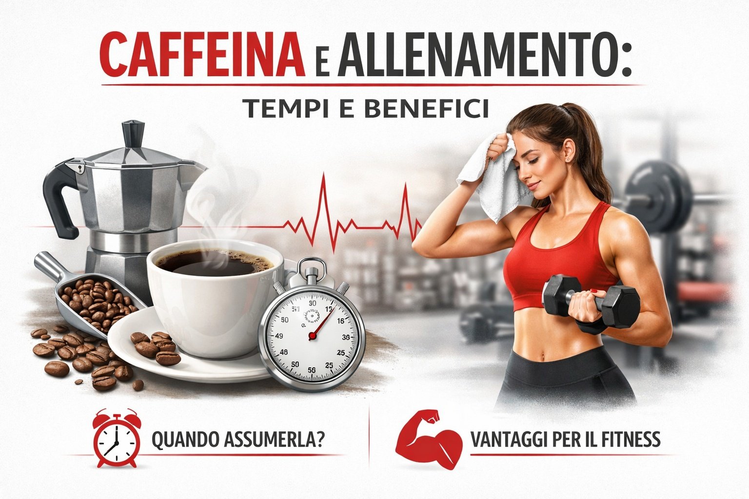 Caffeina e allenamento: tempi e benefici