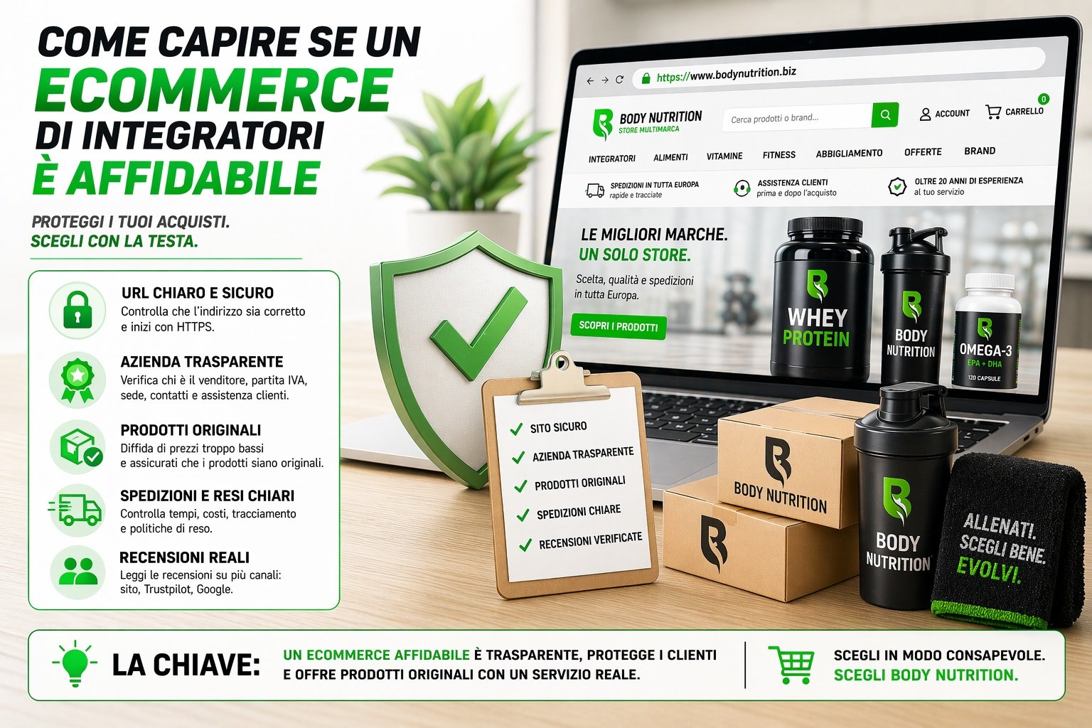 Come capire se un ecommerce di integratori è affidabile