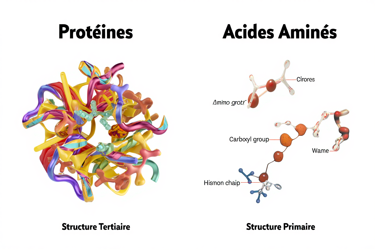 Différence entre protéines et acides aminés : tout comprendre