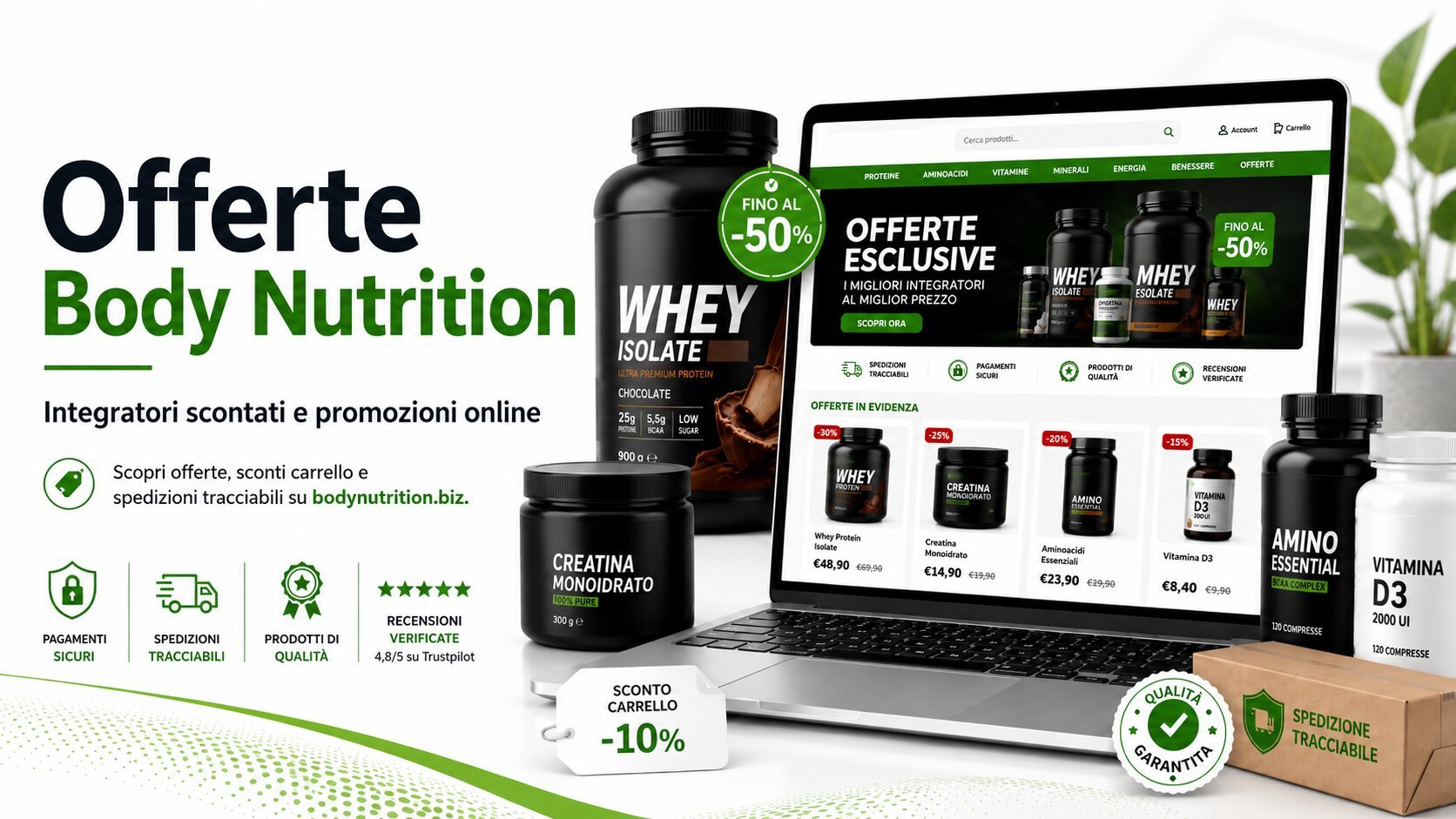 Offerte Body Nutrition: integratori scontati e promozioni online