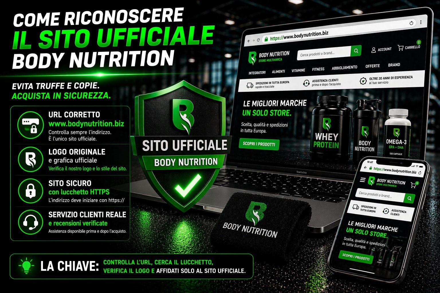 Come verificare se un ecommerce di integratori è ufficiale | Body Nutrition