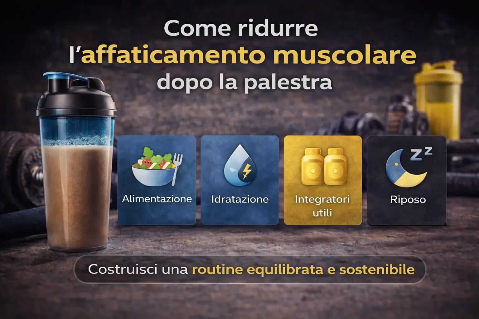 Come ridurre l'affaticamento muscolare dopo la palestra