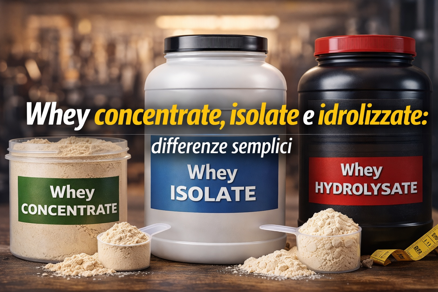 Whey concentrate, isolate e idrolizzate differenze semplici